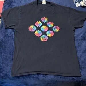 Colorful Graphic Black T-Shirt